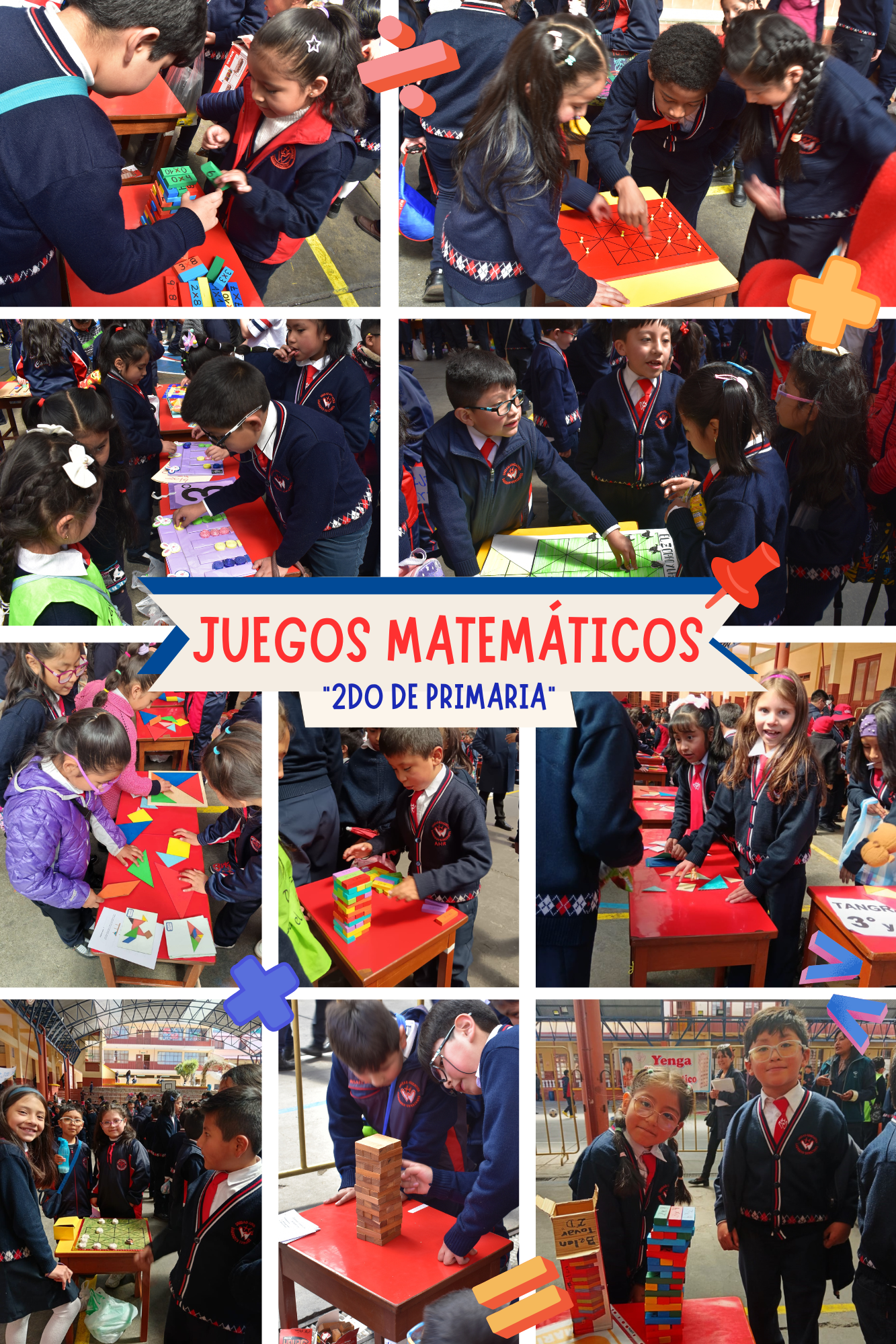Collage Juegos matematicos-2do de primaria