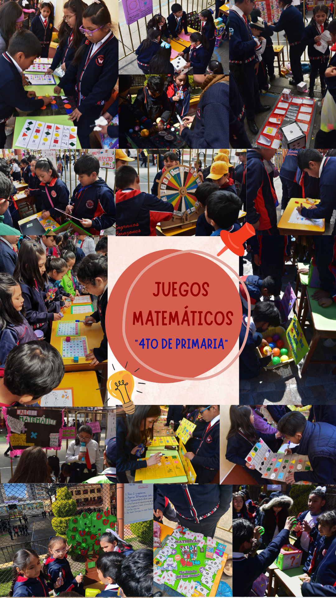 Collage Juegos matematicos-4to de primaria